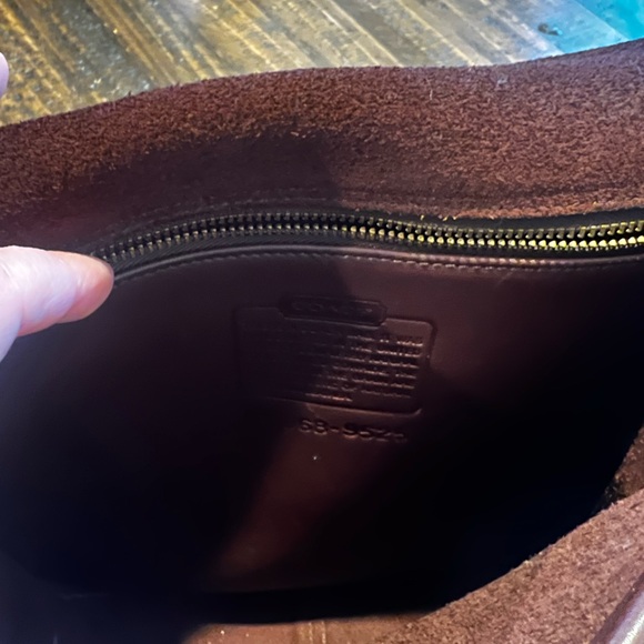 SOLD!!!😢Vintage Leather Coach Stewardess Handbag Chocolate Brown 9525 (1996) - Picture 7 of 9